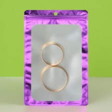 SIP-Lock package with a window, with euroslot, purple, 16 x 22 cm