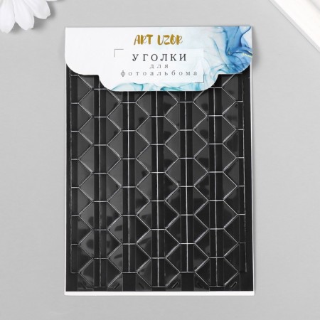 A set of corners with a pocket for photos 102 corners "Blacks with a seeing about 10.3x15.1 cm