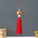 Suspension wood, textile "Pumpkin Gorlyanka and lotus" Red-brown 6x28 cm