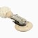 Holder for the nipple - dummy "heart", wooden, beige color