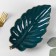 Ceramic serving dish "Rapsodia. Sheet ", 22 × 12 × 3.5 cm, green color