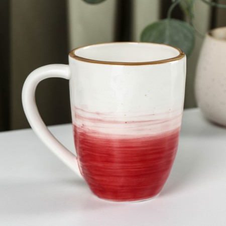 Cosmos porcelain mug, 470 ml, red color-1