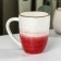Cosmos porcelain mug, 470 ml, red color
