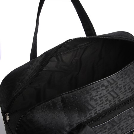 Road bag with lightning, external pocket, long belt, black color-2