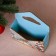 Wooden Kashpo "envelope, New Year No. 1", wooden pen, blue, 20.5 × 18 × 6 cm