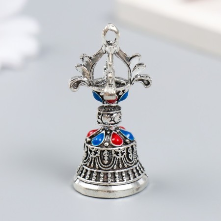Bell Metal "Emperor Bell" with colored pebbles d = 2.7 cm 5x2.7x2.7 cm