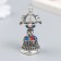 Bell Metal "Emperor Bell" with colored pebbles d = 2.7 cm 5x2.7x2.7 cm