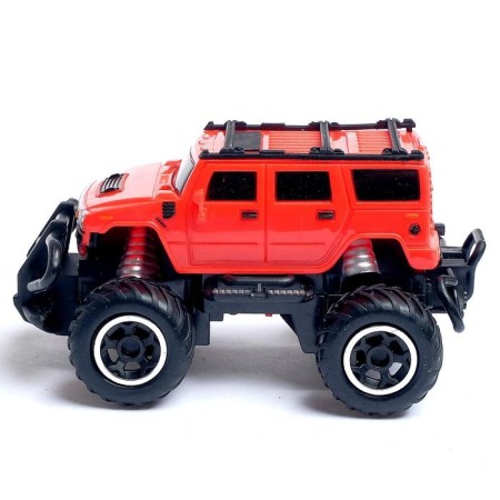 Radio -controlled jeep "Hamer", works on batteries, red color-1