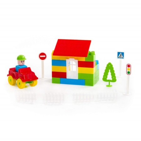 Designer "Builder" in the bucket, 52 elements-1