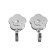 One -rod hook for curtains Cappio KC117, chromium color, 2 pcs