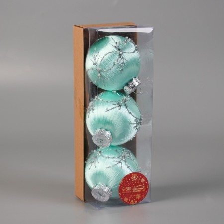 Set of balls plastic D-8 cm, 3 pcs "highwood" tenderness, green-1
