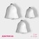 A set of forms for cutting the cookie “bell”, 3 pcs, 6 × 6 cm, chrome -colored color