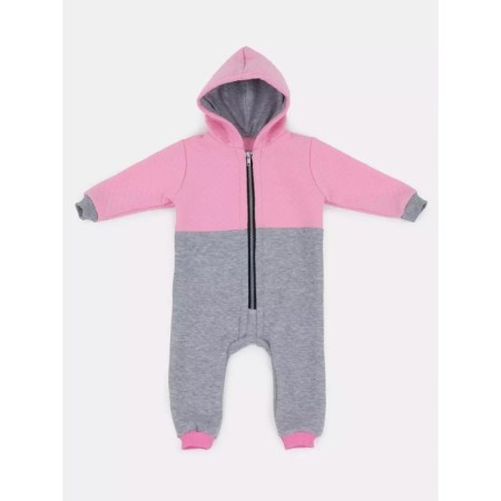 Combineson children's insulated tops "Capitane", height 80 cm, gray/pink color-6