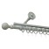 Binide cornice 160 cm, d = 28 mm "era-28" with u-lure, color white ash