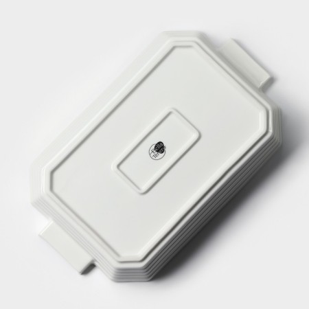 Board of heat -resistant ceramics Bellatenero, 31 × 19 × 7.5 cm, white color-8
