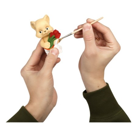 Set for painting from gypsum "kitten", figure height - 8.5 cm, with paints and brush-2