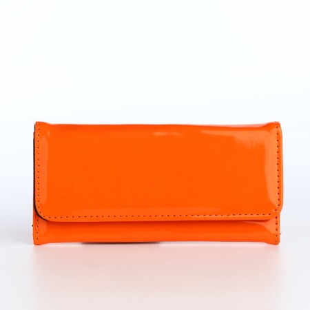 Women's wallet on a magnet, orange color-1