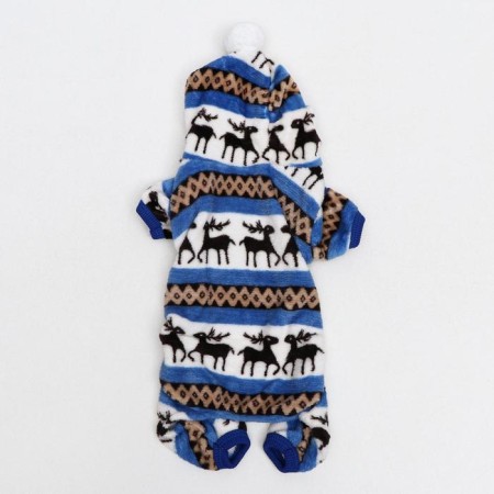 Kombinson "Deer" with a hood, size M (DS 30 cm, og 40 cm, Osh 30 cm), blue-11