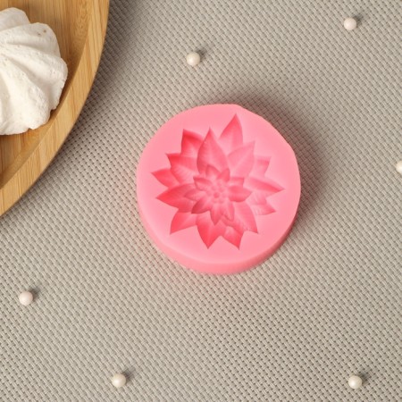 Mold Dolyana "Multi -leaf", silicone, 6.3 × 6.3 × 1.7 cm, color mix-7