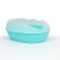 Cat toilet rounded with a side and a scoop 38 x 28 x 15 cm, blue