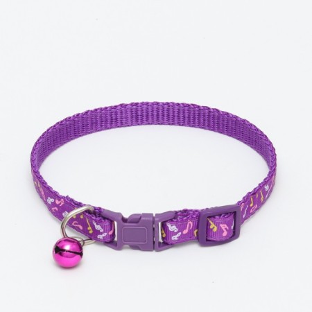 Two -layer collar with Fasteks "Music", 30 x 1 cm, purple-1