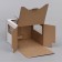 Box for cake 2 windows, with handles, white, 24 x 24 x 20 cm