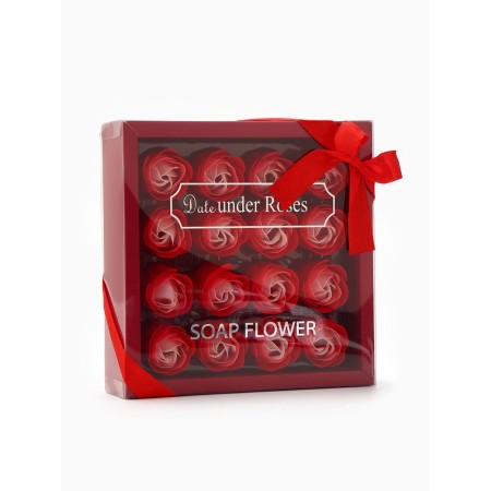A set of soap roses in a box 16 pieces, red and white-1