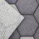 Rug -shaped muddy shares "Gamma", 60 × 90 cm, color gray color