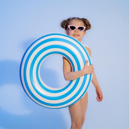 Circle for swimming 60 cm, white/blue color-4
