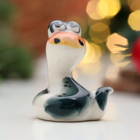 Souvenir "Snake Pus", type 2, gzhel, color, 4 cm-1