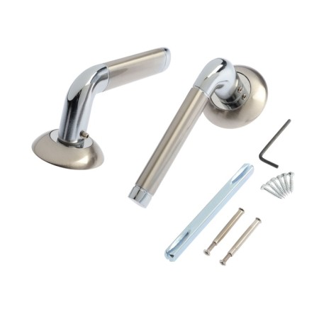 Separate handle Lockland 012 SN/CP, Sat color. Nickel/chrome-3