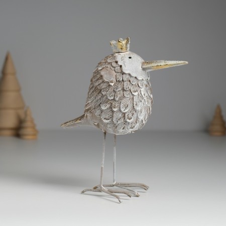 Polystone souvenir "A bird with a long beak, in the crown" 14x7x15 cm-2
