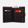 Male purse on the button, 3 in 1, for auto documents, passports, cards, bills, brown color