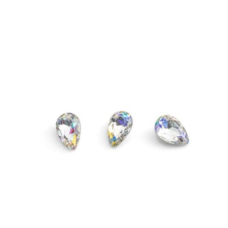 Rhinestones for nail design TNL “Small drop”, transparent, 10 pcs