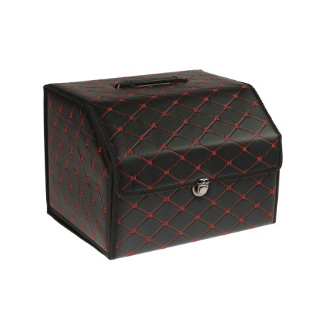 Organizer COFR in trunk, 39 x 30 x 31 cm, eco-leather, black-red-1