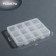 Organizer for decor, 12 sections, size 11 × 8.5 × 1.5 cm, transparent color