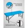 Cosmetological couch Basic + SV, size 180 × 60 × 68-84 cm, blue color