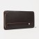 Male purse with lightning, department for bills, for cards, for coins, brown color