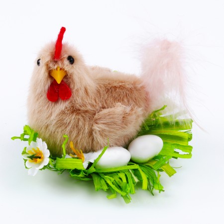 Soft toy "Chicken in the nest", 7 cm, color mix