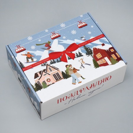 Folding box "Snow City", 27 x 21 x 9 cm, new year-2
