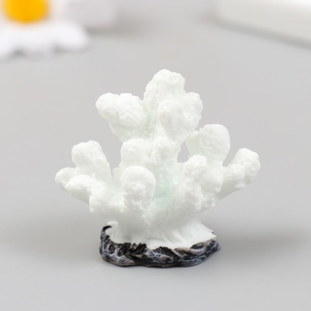Figure for Florarium Polystone "Coral Finger" White 4.6x4.1 cm