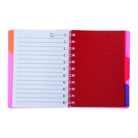 Notepad on the crest A6, 100 sheets, line, plastic cover, with "leaves" separators, mix-6