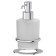Holder with a liquid soap dispenser, matte glass, chrome, artwelle