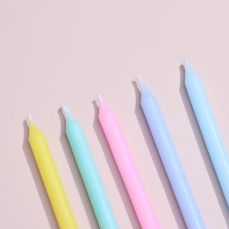 Candles in the cocktail cake "Happy birthday", 6 pcs, 13 cm, high-2