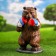 Garden figure "Bear Boxer" 35x24x18cm