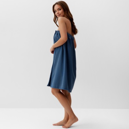 Ethel towel, col. Blue, wives. Pareo 75x150 cm, 100% polyester, 300 g/m2-2