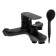 Bath mixer Zein Z3852, single -leaf, shower set, watering can 5 modes, black