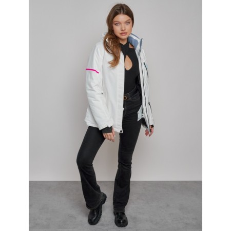 Ski jacket female, size 42, white color-15