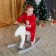 Combineson crumb I "Winter Party", height 86-92 cm, red