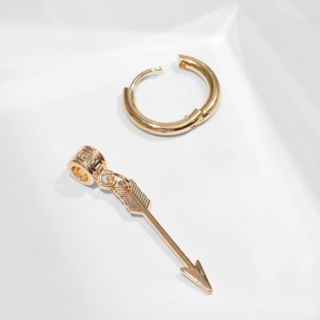 Piercing in the ear "Ring" arrow, d = 13 mm, color gold-2